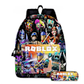 Miniatyrbild 1 av 2: Roblox Ryggsäck Studentväska Barnryggsäck Anime Cartoon Ryggsäck Lunchväska Case null none
