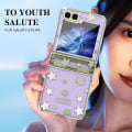 Miniatyrbild 2 av 3: Clear Star Slim Thin Transparent Stötsäkert gångjärnsskydd för Samsung Galaxy Z Flip 5 Black