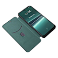 Miniatyrbild 2 av 5: För HTC U23 Pro 5G Telefonställ Case Carbon Fiber Texture Cover med kortplats Green