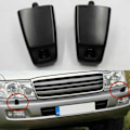 Miniatyrbild 2 av 5: 2st/ set Front Side Strålkastare Spolarmunstycke Jet kompatibel Land Cruiser 100 Series/ Lx470 1998-2007 85044- black none