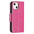 Miniatyrbild 3 av 5: Imprint Butterfly Magnetisk stängning Läderställ Plånbok Case Fodral med rem för Iphone 13 Mini 5,4 tum - lila Rose