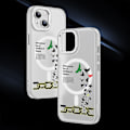 Miniatyrbild 2 av 5: Creative Painted Pattern Frosted Magsafe Magnetic Phone Case Lämplig för Iphone och andra modeller Style I Transparent Black Ypcx0378