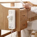 Miniatyrbild 2 av 5: 4st självhäftande Power Strip Fixator Väggmonterad Power Strip Hållare Stansfri Power Strip Fixator Hållare Montering För Power Strip, Wifi Rou null none