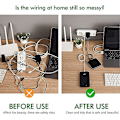 Miniatyrbild 4 av 5: 4st självhäftande Power Strip Fixator Väggmonterad Power Strip Hållare Stansfri Power Strip Fixator Hållare Montering För Power Strip, Wifi Rou null none