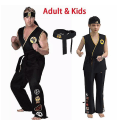 Miniatyrbild 4 av 4: Anime Game Kof Cosplay Costume Cobra Kai Val Armorr Karate Uniform 130 cm