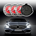 Miniatyrbild 1 av 4: 4ST 75mm/2,95&#39;&#39; Hjulnavslogotypkapslar med passform för serie C ML CLS S GL SL E CLK CL GL as picture