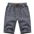 Miniatyrbild 3 av 3: 2022 nya herrshorts sommarbyxor Bomull Casual Sweat Bermudas Herr Svart Homme Klassiskt märkeskläder Strandshorts Man Z 100-107kg for 6XL Gray
