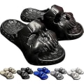 Miniatyrbild 5 av 5: Tofflor Tjockbottna Strandsandaler Par Tofflor Skull Tofflor Enkelband Slides Sommar Light Gray Size 36x37