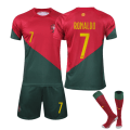 Miniatyrbild 2 av 4: 22-23 World Cup Rätt version Portugal Hem 7C Robinho nya strumpor Fotbollssats för vuxna barn