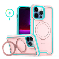 Miniatyrbild 1 av 5: Magsafe Heavy Duty Drop Protection Fodral För Iphone 15 Pro Max 15 Ultra Med Stativ Pink