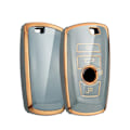 Miniatyrbild 1 av 5: Tpu Gold Edge Design bil för nyckel till case för 320li 3/5/7 Series Gt528 Gray