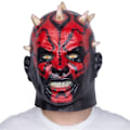 Miniatyrbild 2 av 4: Halloween Röd Vinkel Mask Cosplay Horror Alien Latex Mask Filmkaraktär Darth Maul Cos Helhuvudöverdrag Karneval Party Rekvisita mask