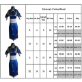 Miniatyrbild 2 av 2: Kvinnor Game Street Fighter Chun-li Cosplay kostym Blå Cheongsam med håraccessoarer och midjeoutfits Set Presenter M