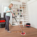 Miniatyrbild 4 av 5: 3st mopppåfyllning för Vileda Spin And Clean Mopp, Byte av spinnmopphuvud, tvättbart återanvändbart mikrofibermopphuvud red