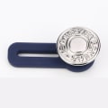 Miniatyrbild 1 av 5: Knappförlängare för byxor, 12st midjeförlängare för damer, Jean Button Extender Midjebandsförlängare Infällbar knapp Silver Versatile Letters-7 12pcs-single