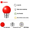 Miniatyrbild 3 av 5: Set med 20 färger LED-lampor B22 bajonettlampor 2w röd, gul, orange null none