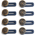 Miniatyrbild 5 av 5: Knappförlängare för byxor, 12st midjeförlängare för damer, Jean Button Extender Midjebandsförlängare Infällbar knapp Silver Versatile Letters-7 12pcs-double