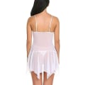Miniatyrbild 2 av 4: Damunderkläder Set Mjuk Babydoll Spetskopp Sling Nattkläder Mesh Chemise Sovkläder Klänning White S