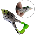 Miniatyrbild 3 av 6: Eterspr 2 stycken grodbeten, silikon groda fiskedrag, dubbla propeller grodor Soft Bait, för fiskeutrustning, fiskeentusiaster
