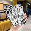 Miniatyrbild 2 av 5: Tecknad Frostat Dubbellager Färg Silver Phone Case Iphone 15 Case Case Stil K Vit Ypmd0864