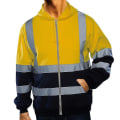 Miniatyrbild 1 av 4: Män Hi Viz Synlighet Säkerhet Arbetsrock Jacka Hoody Sweatshirt Toppar Ytterkläder Yellow 3XL