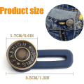 Miniatyrbild 2 av 5: Knappförlängare för byxor, 12st midjeförlängare för damer, Jean Button Extender Midjebandsförlängare Infällbar knapp Copper bow-14 12pcs-single
