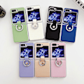 Miniatyrbild 5 av 5: Case till Galaxy Z Flip 5, Stötsäkert cover med ring för Samsung Galaxy Z Flip 5 5g 2023 light orange none