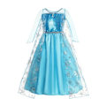 Miniatyrbild 1 av 4: Disney Anna Elsa Klänning Barn Prinsessklänning Flickor Barn Cosplay Persika Jul Karneval Fest Förklädnad Outfit Elsa Dress A 3-4Y (110)