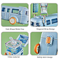 Miniatyrbild 5 av 5: Barnbil Halmvattenkopp Bildrickskopp Läcksäker Fancy design Blue