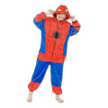 Miniatyrbild 1 av 3: Halloween Barn Pojkar Flickor /stygn Onesie Pyjamas Hooded Jumpsuit Kostym Finklänning Sovkläder Pyjamas Pjs 3-8 år Hög kvalitet Red-Spiderman 3-4 Years