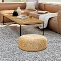 Miniatyrbild 2 av 5: Sittdyna i japansk stil, handgjord meditationskudde, rustik tatami-sittdyna för kontor, 40 cm diameter