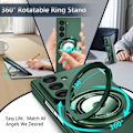 Miniatyrbild 2 av 5: Kompatibel med Samsung Galaxy Z Fold 6, Magnetisk Ringhållare Stötsäkert Slimmat Mobilskal Fodral för Samsung Galaxy Z Fold 6 (Grön)