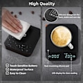 Miniatyrbild 5 av 5: Mini Kaffevåg, med Automatisk Timer, Uppladdningsbar Espressovåg med Timer, 2kg/0.1g Högprecisionsvåg för Kaffebönor, Svart