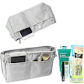 Miniatyrbild 5 av 5: Expanderbar Handväska Organizer i Nylon Väska i Väska Tote Organizer Väska（M , grå） gray