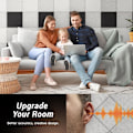 Miniatyrbild 3 av 5: 12-pack Självhäftande Akustikpaneler, 30x30x0,9cm Fyrkantiga, Högdensitets Termisk Isolering Akustikpaneler för Studio, Spelrum, Kontor, Grå