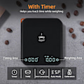 Miniatyrbild 4 av 5: Mini Kaffevåg, med Automatisk Timer, Uppladdningsbar Espressovåg med Timer, 2kg/0.1g Högprecisionsvåg för Kaffebönor, Svart