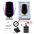Miniatyrbillede 1 af 5: R1 10W Automatisk Fastspændings Bil Trådløs Oplader Sølv (Til Android B Interface Modtager)