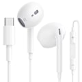 Miniatyrbild 1 av 5: USB C Hörlurar för iPhone 16/15 Plus Pro Max, Typ C Hörlurar, Trådbundna Hörlurar med Mikrofon och Volymkontroll