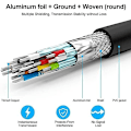 Miniatyrbild 3 av 5: 2m, 4K/60HZ HDMI-kabel 1M (HDMI 2.0, 18Gbps) Ultra High Speed Guldpläterade kontakter, Audio Return over Ethernet, Full HD 1080p 3D 2M