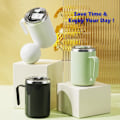 Miniatyrbild 4 av 5: Uppladdningsbar Självrörande Mugg - Magnetisk Adsorptionsladdning | Elektrisk Automatisk Blandning Rostfritt Stål Kopp 400 ml/13.5 oz (Vit) White