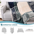 Miniatyrbild 2 av 5: Bohemisk Bomullssofföverdrag för Soffor Tvättbara Sektionssofföverdrag (180 x 300 cm, X-Large, Aqua Beige) Beige
