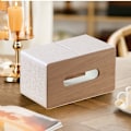 Miniatyrbild 3 av 5: Tissueboxöverdrag i Stora Storlekar, Rektangulär Tissueboxhållare i PU-läder, Servettdispenser, Dekorativ Hållare - Romersk Vit