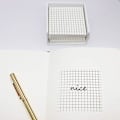 Miniatyrbild 5 av 5: Självhäftande Post-it-lappar 3x3 Rutat Anteckningspapper, 5 Block/Förpackning, 80 Ark/Block, Totalt 400 Ark (Vit Rutig) White
