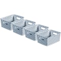 Miniatyrbild 1 av 5: Liten Rektangulär Förvaringskorg 4L - Blå (4-pack) blue