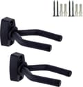 Gitarr Väggkrokar 2-pack, Gitarrkrok Väggfäste Svart Display med Skruvar - Lätt att Installera - Passar Gitarrer i Alla Storlekar