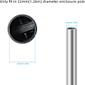 Miniatyrbild 4 av 5: Skyddsnät Stolplock för Platt Stålplåt Toppring, 6 Stycken, Svart, Passar Endast 32mm (1.26in) Diameter Trampolinstolpe
