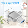 Miniatyrbild 4 av 5: 4-i-1 USB-minne med Lightning+Micro USB+Type-C+USB-minne (128 GB) 128 GB