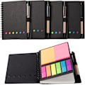 Miniatyrbild 1 av 5: 4-pack Spiralblock Anteckningsblock Linjerat, 12x15 cm Kraftpapper Omslag Små Fickanteckningsböcker (Svart 4-pack) Black 4pcs