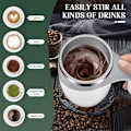 Miniatyrbild 2 av 5: Elektrisk Blandningsmugg, Självrörande Kaffemugg i Rostfritt Stål, Automatisk Magnetisk Omrörning av Kaffe White