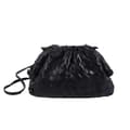 PU Vävd Väska, Satchel Cloud Mini Läder Clutch Väska (23cm)